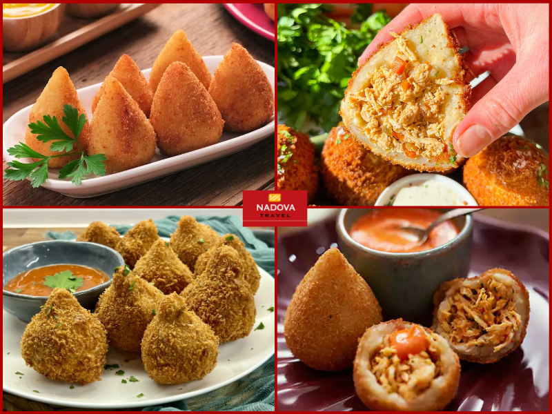 Coxinha là đại diện tiêu biểu cho sự sáng tạo và phong phú của ẩm thực đường phố Brazil, vừa ngon miệng vừa đẹp mắt.